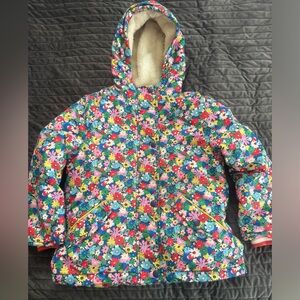 Girl’s Mini Boden Floral Hooded Jacket size 6-7 Y.